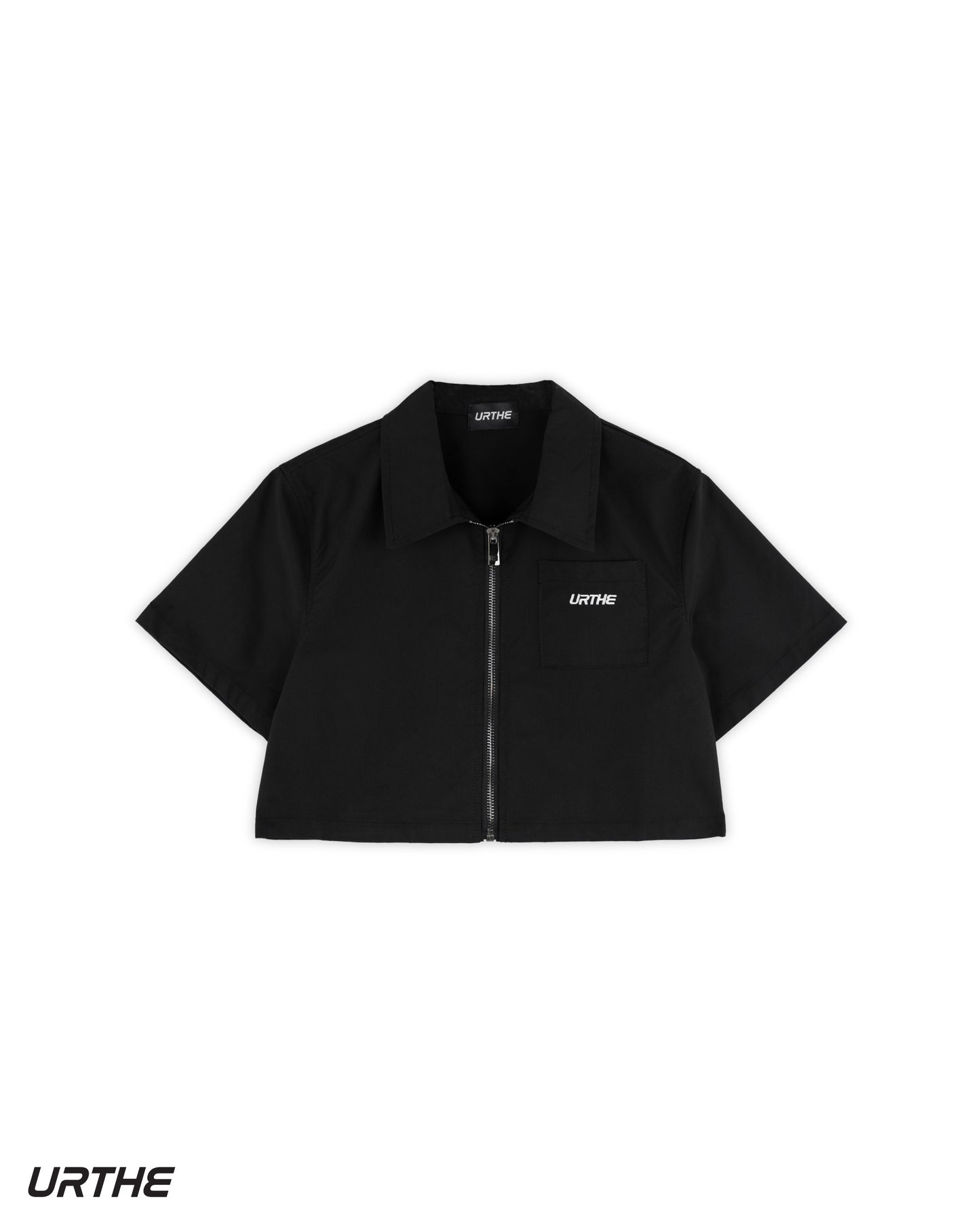 URTHE - เสื้อโปโล แขนสั้น ปักโลโก้ รุ่น ZIP POLO 2.0