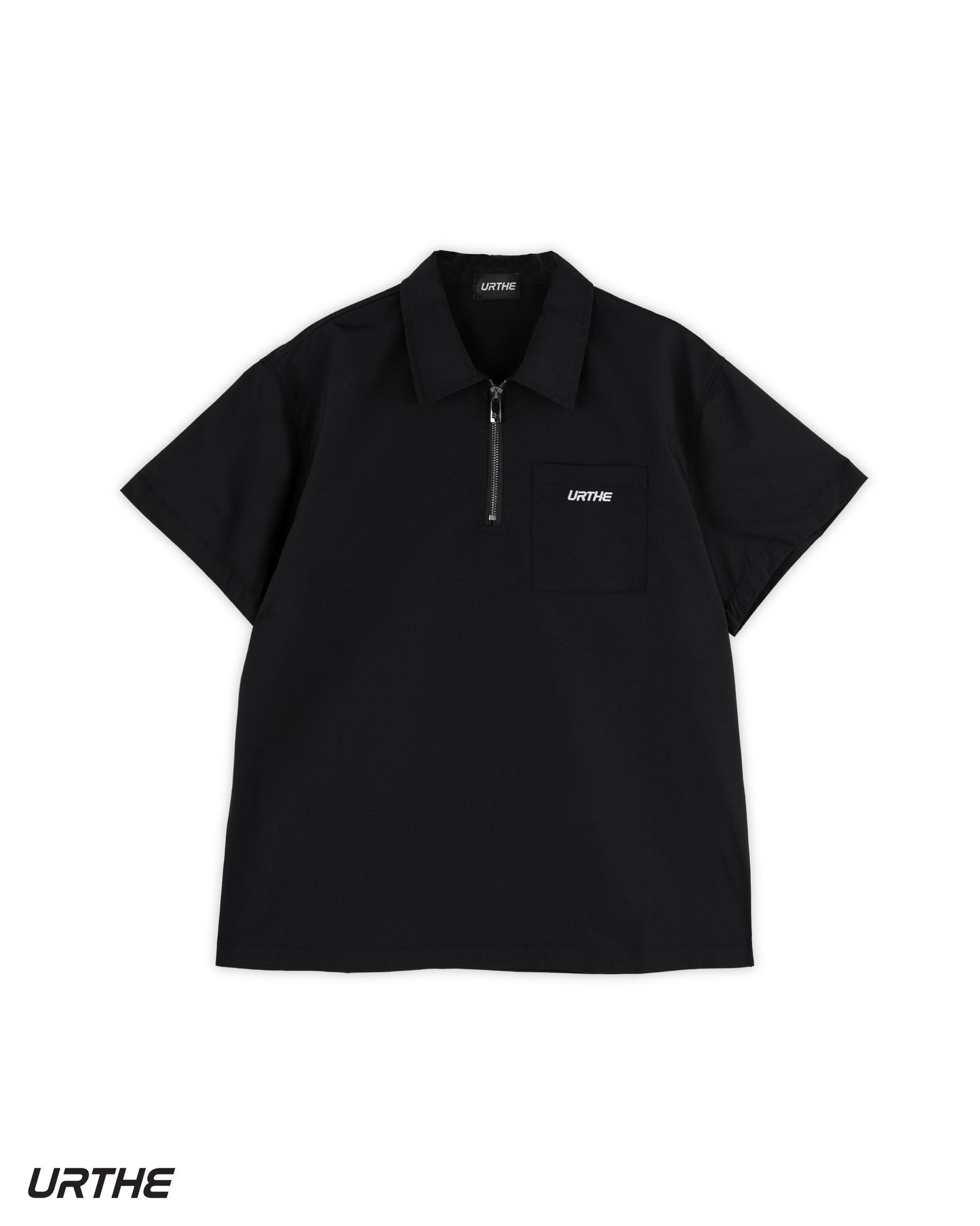 URTHE - เสื้อโปโล แขนสั้น ปักโลโก้ รุ่น ZIP POLO 2.0