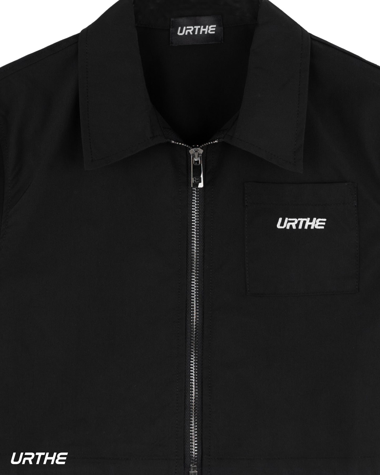URTHE - เสื้อโปโล แขนสั้น ปักโลโก้ รุ่น ZIP POLO 2.0
